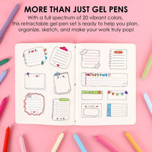 Load image into Gallery viewer, Retractable Gel Pen Set of 20