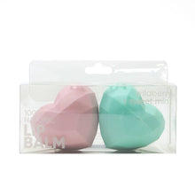 Load image into Gallery viewer, 2 Pack Heart Lip Balm PEGGABLE 100% Natural Mint /Wildberry