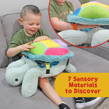 Load image into Gallery viewer, Sunny the Sea Turtle Lap Pad with Detachable Pillow, Weighted Sensory Plush