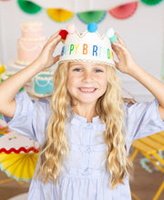 Load image into Gallery viewer, Happy Birthday Felt Crown