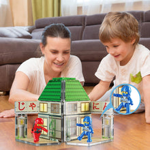 Load image into Gallery viewer, PicassoTiles 64 Pieces Ninja Dojo Magnet Building Set