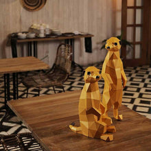 Load image into Gallery viewer, Meerkats 3D Paperart Origami Model