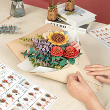 Load image into Gallery viewer, 3D Wooden Flower Puzzle Bouquet