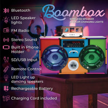 Load image into Gallery viewer, Retro 90's Wireless Boombox with FM Radio