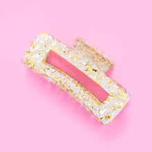 Load image into Gallery viewer, Claw Hair Clip - Pearl + Gold Confetti