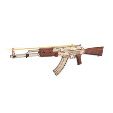 Load image into Gallery viewer, ROKR Justice Guard AK-47 Assault Rifle Wooden 3D Puzzle Kit