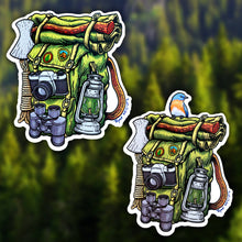 Load image into Gallery viewer, VINYL STICKER: Camping/Hiking Backpack (2 Options): Animals