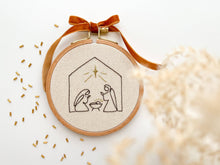 Load image into Gallery viewer, Nativity scene embroidery kit, Christmas embroidery diy kit