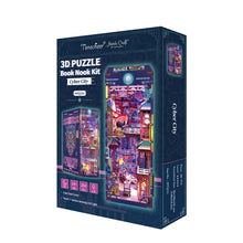 Load image into Gallery viewer, DIY Miniature House Book Nook Kit: Cyber City w/ Dust Cover