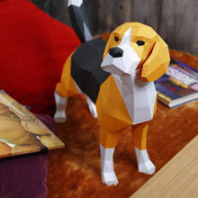 Load image into Gallery viewer, 3D Beagle PaperCraft Dog Origami Model