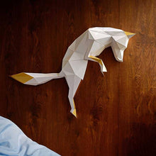 Load image into Gallery viewer, Fox Pounce 3D PaperCraft Origami Wall Art