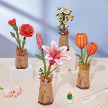 Load image into Gallery viewer, 3D Wooden Flower Puzzle: Pink Lilly