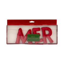 Load image into Gallery viewer, Puffy Red Velvet Merry Christmas Banner