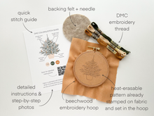 Load image into Gallery viewer, Christmas tree embroidery kit, beginner embroidery DIY kit