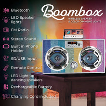 Load image into Gallery viewer, Rainbow Bling Wireless Boom Box with FM Radio