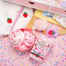 Load image into Gallery viewer, Strawberry Scented Ice Cream Pint Slime