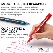 Load image into Gallery viewer, Medium Tip Iridescent Glitter Acrylic Paint Marker Set Of 24