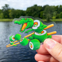 Load image into Gallery viewer, CLEAR STICKER: Gator Sushi Roll