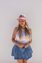 Load image into Gallery viewer, AMERICA'S SWEETHEART STRIPED TRUCKER HAT