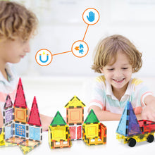 Load image into Gallery viewer, Magnetic Tile With Winows And Doors Building Blocks - 61 Pcs