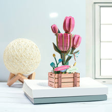 Load image into Gallery viewer, DIY Wooden Puzzle Kit - Pink Tulip Bloom Set