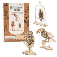 Load image into Gallery viewer, 3D Laser Cut Wooden Puzzle Bundle Pack: Bird Animals