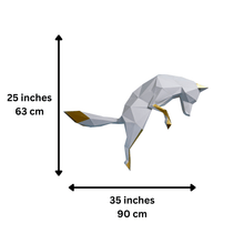 Load image into Gallery viewer, Fox Pounce 3D PaperCraft Origami Wall Art