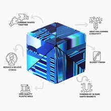 Load image into Gallery viewer, Shashibo Blue Crystal Magnetic Puzzle Cube STEM STEAM MESH