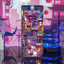 Load image into Gallery viewer, DIY Miniature House Book Nook Kit: Cyber City w/ Dust Cover