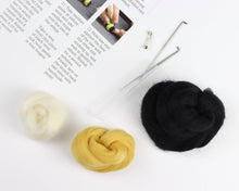 Load image into Gallery viewer, Bee Brooch Needle Felting Kit