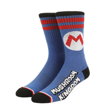 Load image into Gallery viewer, Super Mario Bros Mushroom Kingdom Mens Athletic Crew Socks
