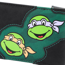 Load image into Gallery viewer, Teenage Mutant Ninja Turtles Character Faces 3.5” Black Bifold Card Wallet
