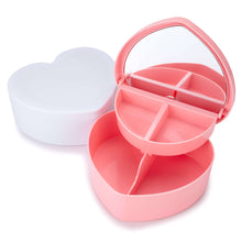 Load image into Gallery viewer, Heart Mirror Jewelry Storage Box Pink