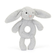 Load image into Gallery viewer, Bashful Silver (Grey) Bunny Ring Rattle