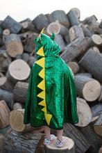 Load image into Gallery viewer, Reversible Dragon/Knight Cape, Green/Silver