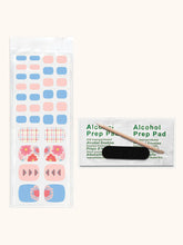 Load image into Gallery viewer, Plaid Blossoms Pedi Nail Wrap Kit