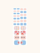 Load image into Gallery viewer, Plaid Blossoms Pedi Nail Wrap Kit
