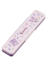 Load image into Gallery viewer, Kuromi Chopstick and Spoon with case (Floral Wreath)