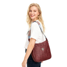 Load image into Gallery viewer, Harry Potter Hogwarts Crest 9.75" Women's Maroon Crossbody Bag