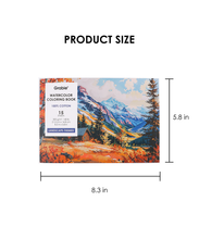 Load image into Gallery viewer, 15 Sheets 140LB Landscape-Themed Watercolor Coloring Book