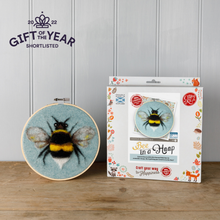Load image into Gallery viewer, Bee in a Hoop Needle Felting Craft Kit