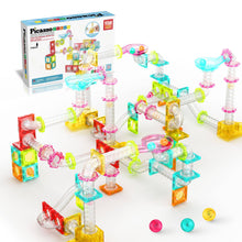 Load image into Gallery viewer, 100 Piece Magnetic Marble Run Construction Toy Set PTMG100