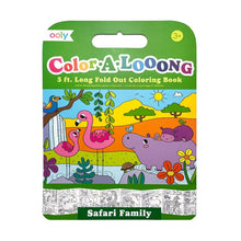 Load image into Gallery viewer, Color-A-Looong: Fold Out Coloring Book - Safari Family