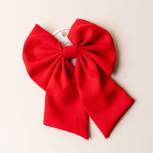 Load image into Gallery viewer, Classic Hair Bow-Red