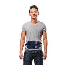 Load image into Gallery viewer, One Piece Live Action Straw Hat Pirates Logo 11.5” Navy Fanny Pack