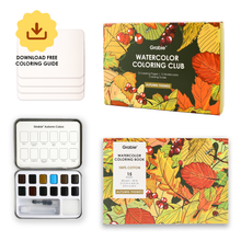 Load image into Gallery viewer, Autumn-Themed Watercolor Coloring Club Box