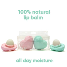 Load image into Gallery viewer, 2 Pack Heart Lip Balm PEGGABLE 100% Natural Mint /Wildberry