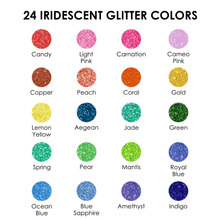 Load image into Gallery viewer, Medium Tip Iridescent Glitter Acrylic Paint Marker Set Of 24