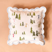 Load image into Gallery viewer, Scalloped Square Throw Pillow-Aprés Ski