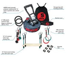 Load image into Gallery viewer, Slackers® Ninjaline Intro Kit 36' w/ 7 Obstacles